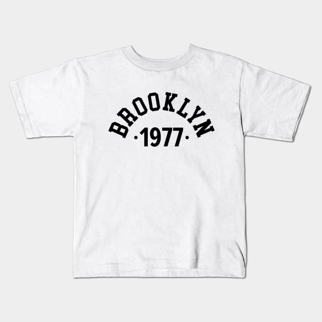 Brooklyn Chronicles: Celebrating Your Birth Year 1977 Kids T-Shirt by Boogosh